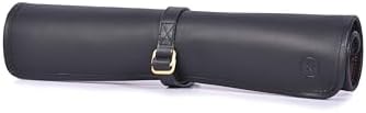 Premium Leather Knife Roll Bag 6-Slot Professional Chef Knives Brown Genuine Leather