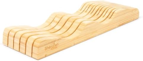 Sturdy Large In-Drawer Bamboo Knife Block with 11 Slots