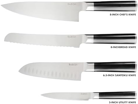 Babish German Steel Kitchen Knife Block Set