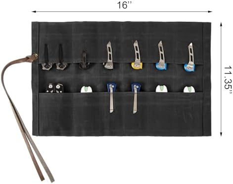 Baizoy 12-Slot Folding Knife Holder Bag EDC Knives Organizer