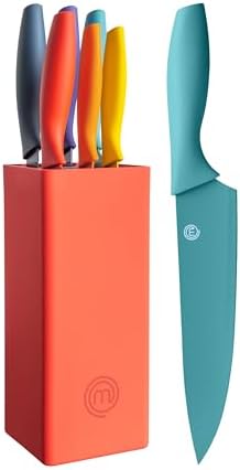 MasterChef 6-Piece Knife Block Set Red