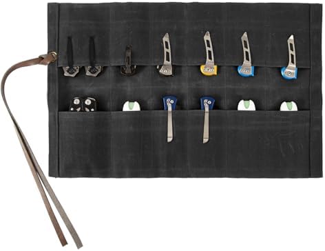 Baizoy 12-Slot Folding Knife Holder Bag EDC Knives Organizer