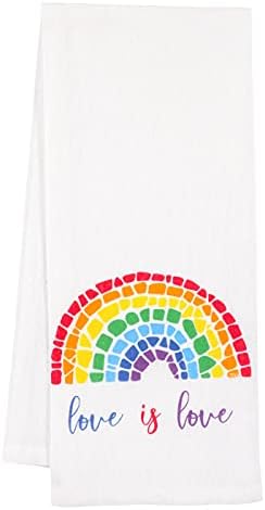 Pride Rainbow Love is Love Kitchen Dish Towel Set
