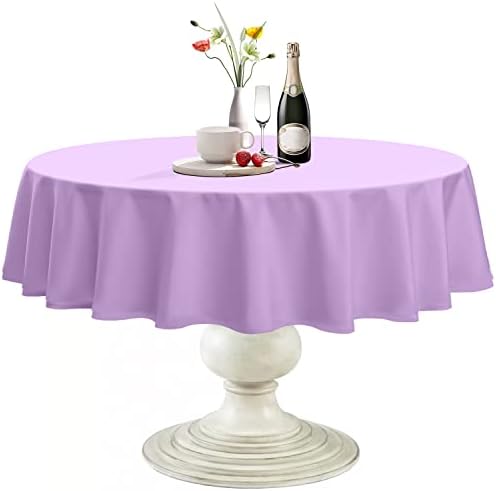 Softalker Round Tablecloth 90 Inch Lavender