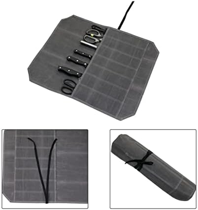 Wailedicop Waxed Canvas Cutlery Cover Chef Knife Roll Pouch Kitchen Cooking Tool Organizer