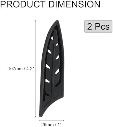 Uxcell 2-Piece Knife Cover Sleeves Black