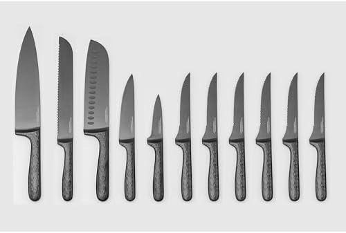 Cambridge Nero 12-Piece Silversmiths Cutlery Block Set