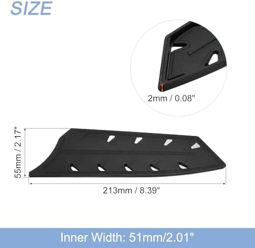 Uxcell 2Pcs Knife Edge Guards for 75 Chef Knife Black