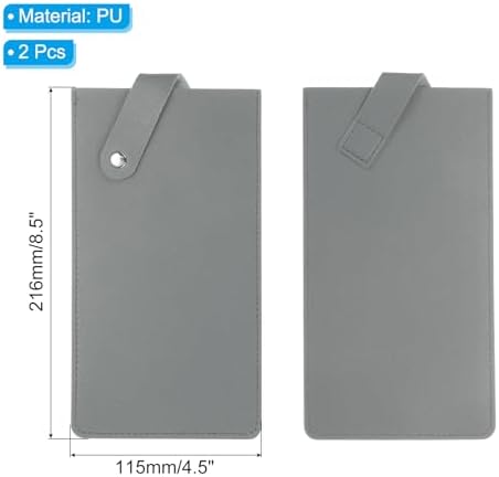 PATIKIL 2-Pack Leather Knife Guards for Kitchen Grey
