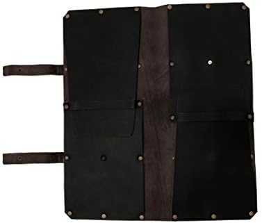 LuvSecretBr Premium Leather Chefs Knife Case Perfectly Organized Space for 4 Knives