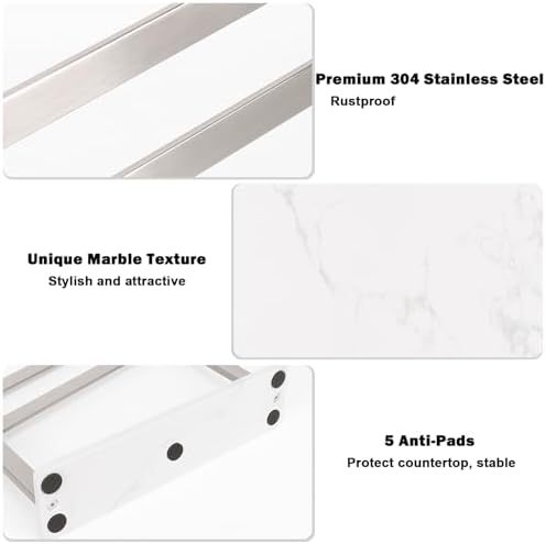 Sturdy Magnetic Knife Holder with Marble Base Perfect for Kitchen Storage