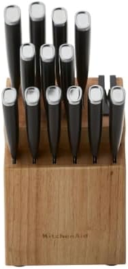 KitchenAid Classic Step Knife Block Set with Built-In Sharpener