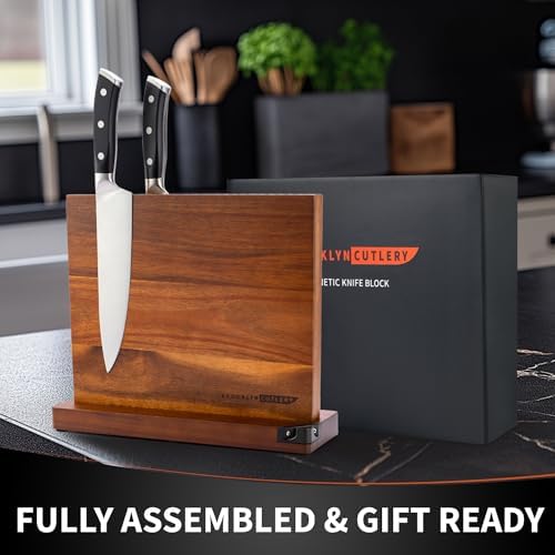 Magnetic Knife Block with Acacia Wood