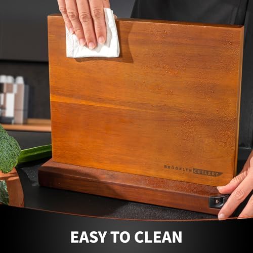 Magnetic Knife Block with Acacia Wood