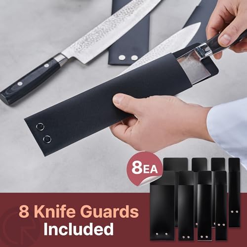 CARRIT Chefs Knife Roll Bag 8 Knife Guards Included