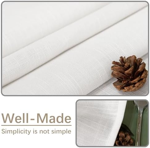 Karseteli Linen Textured Rectangle Tablecloth 60x120 Inch