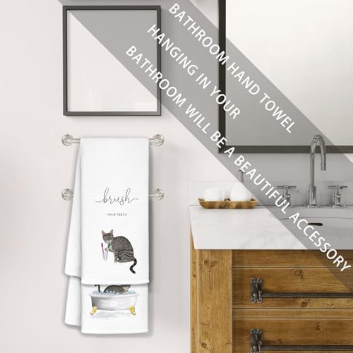 Funny Cat Towels for the Bathroom Set of 2