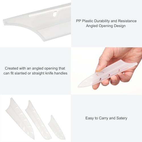 2 Pcs Knife Cover Sleeves PP Edge Guard Universal Kitchen Tool