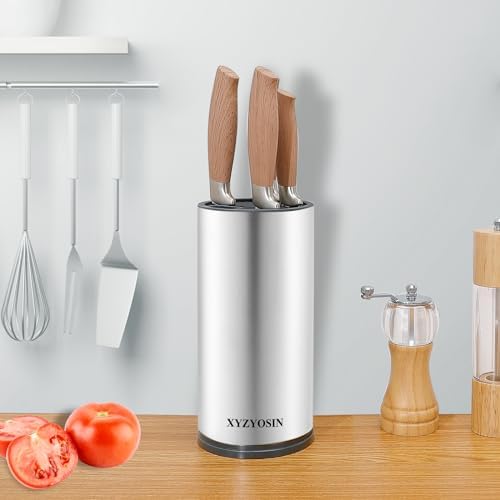 XYZYOSIN Stainless Steel Universal Knife Block