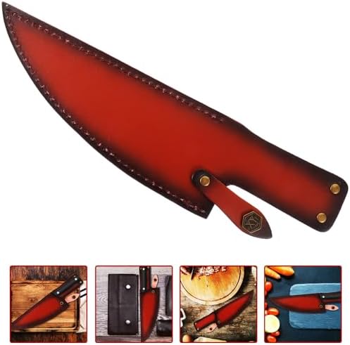 PRETTYZOOM Safety Knives Cover - PU Leather Edge Guard for Kitchen Use