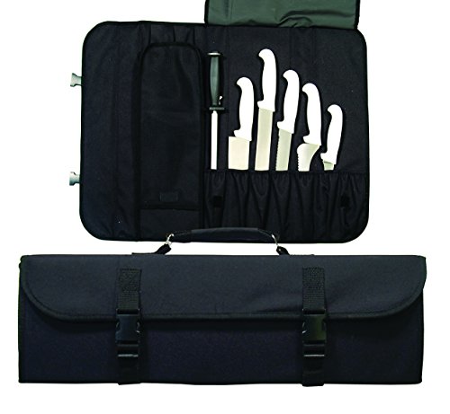 Update International CP-10 10 Pocket Nylon Cutlery Pouch Black