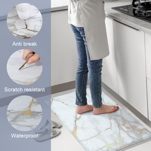 WEZVIX Anti Fatigue Kitchen Rugs 2 PCS Non-Slip