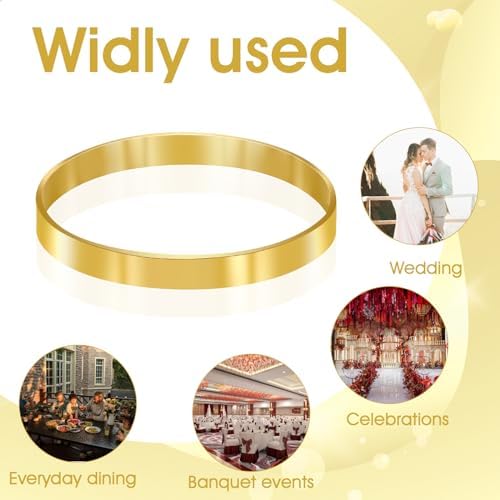 Durable Gold Napkin Rings for Parties Weddings