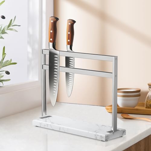 Magnetic Knife Block Holder - Marble Base