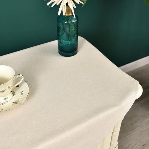 Newisher 24x24 inch Rustic Linen Tablecloth