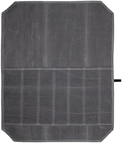 FUKAJOMFEN Knife Roll Chefs Knife Bag Gray Waxed Canvas Holder