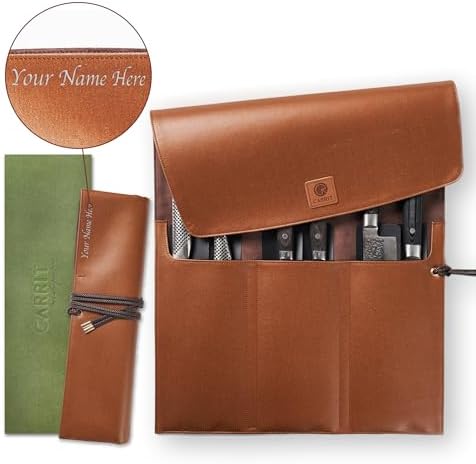 CARRIT Chefs Knife Roll Bag 8 Knife Guards Included