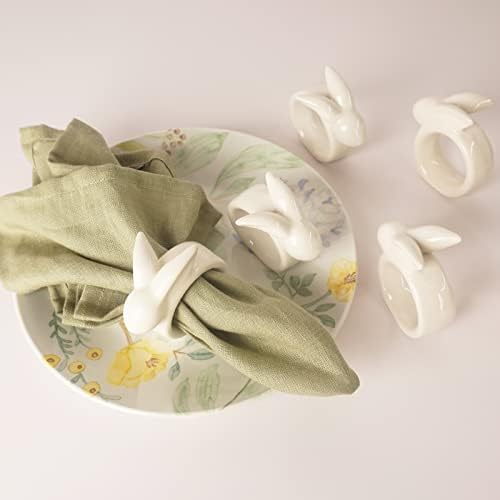 Utalek Easter Bunny Napkin Rings Set of 6