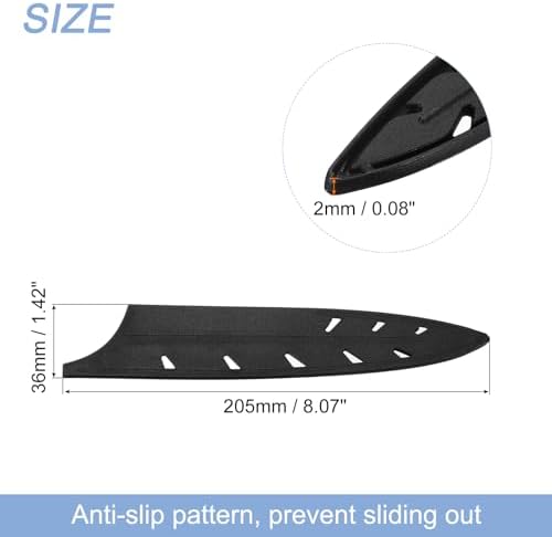 4-Piece Set Blade Edge Guards Protective Sleeves for 8 Slicing Knives