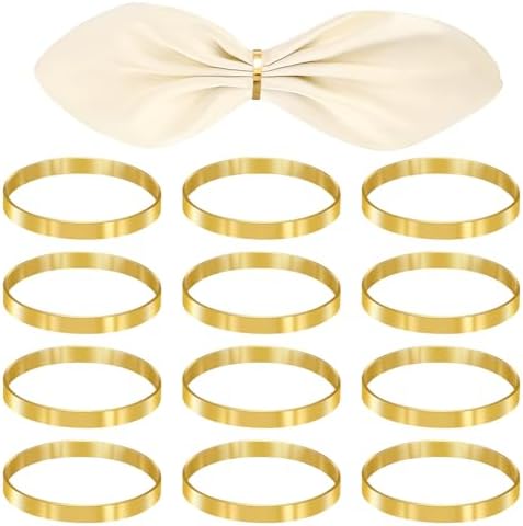 Durable Gold Napkin Rings for Parties Weddings