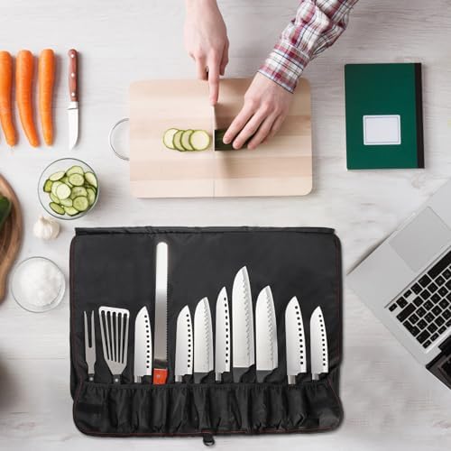 Tosnail Chef Knife Case Roll Bag To Work Perfectly