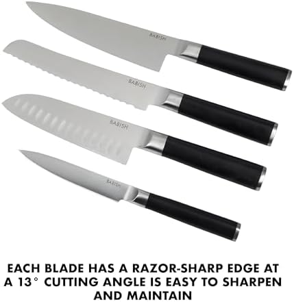 Babish German Steel Kitchen Knife Block Set