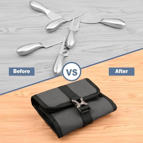 Cheese Knife Organizing Case Mini Knives Roll Bag for Travel Parties