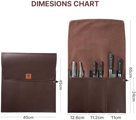 CARRIT Chefs Knife Roll Bag 8 Knife Guards Included