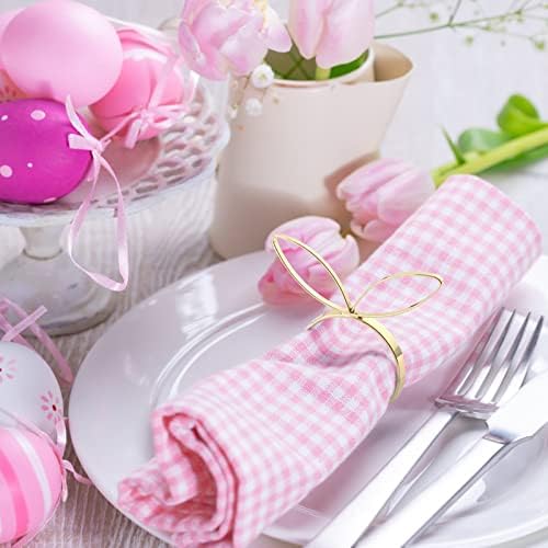 Kesote bunny napkin rings for Easter dinner table decor
