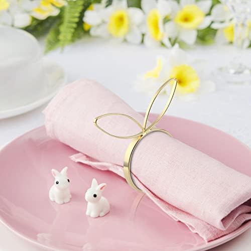 Kesote bunny napkin rings for Easter dinner table decor