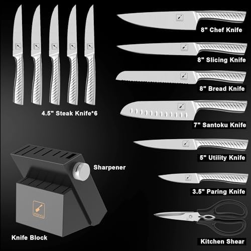 Imarku 14-Piece Kitchen Knife Set