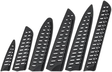 6 Pcs Knife Cover Sleeves 6 Size Black