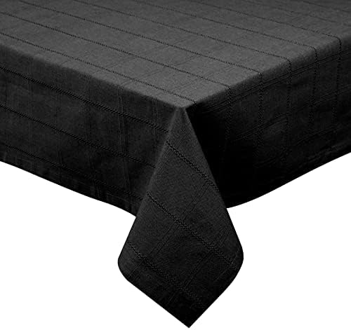 Relax at Home Rustic Farmhouse Tablecloth 52x70 Black