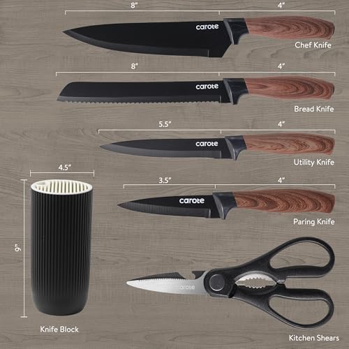 Complete 6-Piece Kitchen Knife Set with Precision