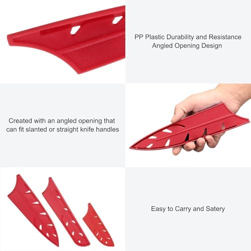 Uxcell 2 Pcs Knife Cover Sleeves Red 87 x 2 Inches