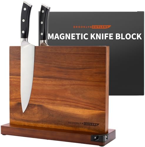 Magnetic Knife Block with Acacia Wood