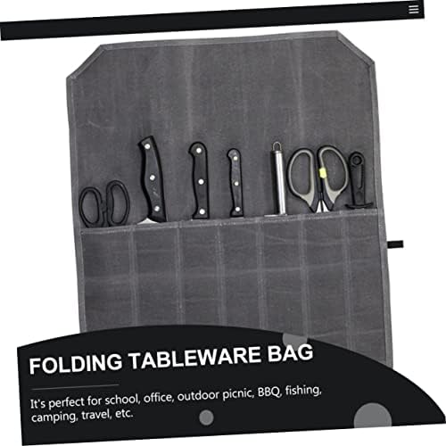 Durable Outdoor Travel Cutlery Storage Pouch Foldable Knives Organizer
