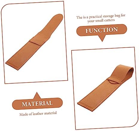 PRETTYZOOM 2pk Leather Cutlery Bag for Kitchen Storage