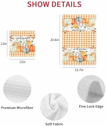 Vibrant Fall Plaid Kitchen Towels 3-Pack