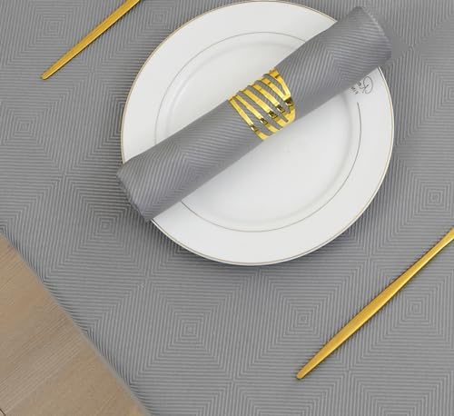 Elegant Grid Tablecloth waterproof for Kitchen Outdoor